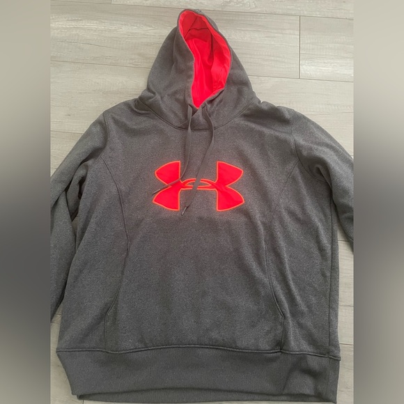 Grey and Neon Pink UA Sweatshirt - Picture 1 of 2